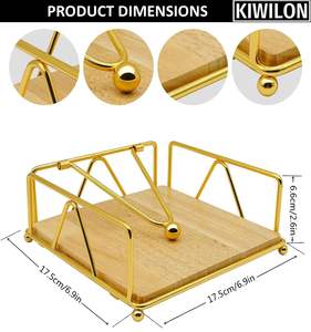 Porte-serviettes en or rose Organisateur de mouchoirs Porte-serviettes en métal Vente à chaud de la meilleure qualité Vaisselle Support de mouchoirs en papier à de bonnes affaires - Product Image 5