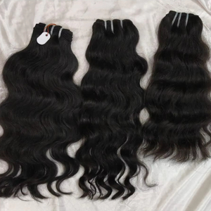 Extensiones de cabello crudo sin procesar 100% sin arrojar y sin enredos/Cabello fuerte de color natural que flota 8 "hasta 40" - Product Image 1