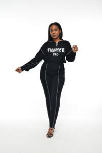 Fashion Clothing Tracksuit Sweatsuit Sets Casual 3 Piece <b>Jogger</b> Set <b>Women</b> <b>Fleece</b> Custom <b>Women's</b> Sets - Product Image 4