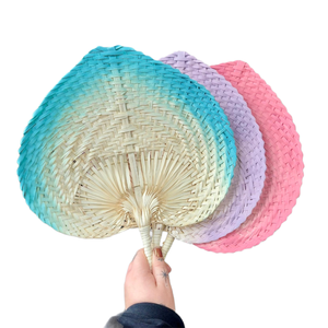 Abanico de hoja de palma tropical, decoración natural tejida a mano para ceremonia de playa y eventos de verano, abanico de Palma hecho a mano/abanico de mano de Bambú - Product Image 3