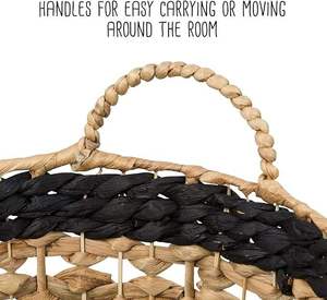 Panier de rangement en herbe de mer du Vietnam, forme ronde, multi-usage, pour la lessive, nouveau style 2026, couleur naturelle, décoration intérieure, OEM/ODM - Product Image 4