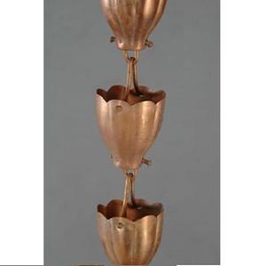 Chaîne de pluie en laiton de haute qualité en or Design antique Ornement de jardin personnalisable ou cadeau de mariage - Product Image 5