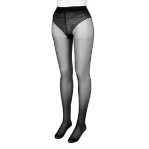 Japanese Mature Illusion Black Short To Waist Women Sheer Tights