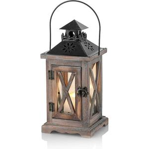 Homeware Wooden Hanging Lantern Garden Ware Antique Living Room <b>Taper</b> Wood <b>Candle</b> Holder Gold Wholesale Manufacturer Supplier - Product Image 1