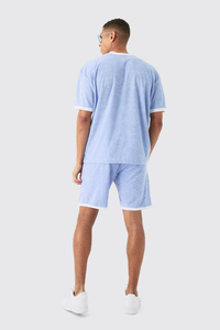 ชุดกางเกงขาสั้นและเสื้อยืดผ้าฝ้ายโอเวอร์ไซส์สำหรับผู้ชายชุดกางเกงขาสั้นและเสื้อยืด100% ดีไซน์ใหม่สำหรับฤดูร้อน2025 - Product Image 2