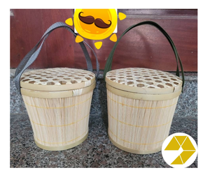 Elegante cesta de picnic de bambú, cesta de picnic de bambú tejida a mano de Vietnam, ideal para comida y aventuras de picnic ecológicas - Product Image 6