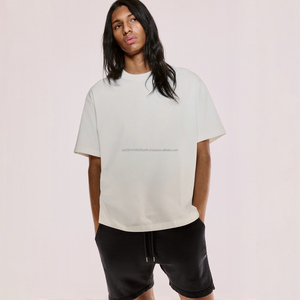 T-shirts personnalisés, votre propre marque, t-shirt en coton lourd, unisexe, coupe classique, logo imprimé vierge, 180 200 Gsm 220 240 280, haute qualité - Product Image 1