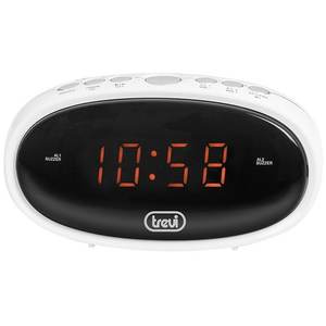 Trevi Alarm <b>Clock</b> EC 880B White Desk & <b>Table</b> <b>Clocks</b> Model 0088001 - Product Image 1