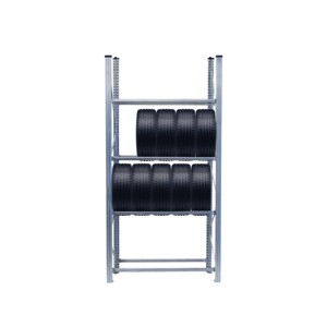 Heavy Duty <b>Galvanized</b> Steel Adjustable Height Multi-Tier Metal Tire Storage Rack for Garage and Warehouse Organization - Product Image 2