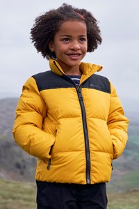 Abrigo de invierno con capucha para hombre, abrigo grueso cálido, chaqueta acolchada con capucha extraíble, chaqueta acolchada amarilla mediana para hombre - Product Image 4