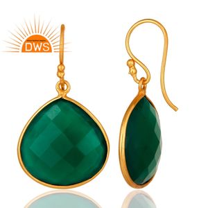 ขายดีที่สุดสเตอริงเงินธรรมชาติสีเขียวนิลอัญมณีห้อยต่างหูสำหรับผู้หญิงของขวัญ - Product Image 2