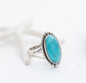 Anillo de plata esterlina 925 sólido turquesa vintage cabujón ovalado de moda estilo clásico joyería fina oxidada regalos para bodas y fiestas - Product Image 5