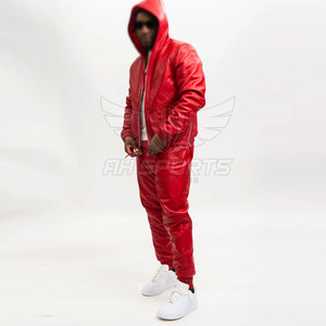 .. Ensemble de survêtements deux pièces pour hommes, veste zippée complète et pantalon de jogging, vêtements de sport décontractés pour l'entraînement quotidien et les entraînements de gymnastique - Product Image 5