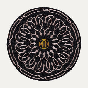 แผ่นรองจานลูกปัดผ้าฝ้ายทรงกลมทำมือสำหรับตกแต่งห้องรับประทานอาหารสุดหรู - Product Image 1