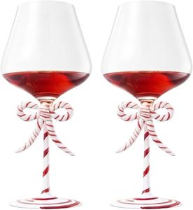 Moño <span class=keywords><strong>de</strong></span> Caramelo Navideño para Copas, Cinta Festiva <span class=keywords><strong>de</strong></span> Santa Claus, Cristal Soplado a Mano, Decoración Navideña para Fiestas <span class=keywords><strong>de</strong></span> Invierno en Casa - Product Image 2