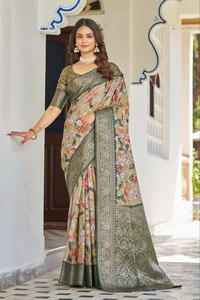 ผ้าไหมดีไซเนอร์สำหรับผู้หญิง ลายปักดิ้นเล็กสวยงาม เหมาะสำหรับงานปาร์ตี้และสวมใส่ในชีวิตประจำวัน - Product Image 5