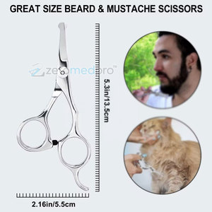 Tijeras Profesionales para Recortar el Vello de la Nariz y las Orejas, Tijeras de Acero Inoxidable para un Recorte Seguro - Product Image 6
