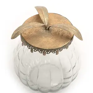 Boîte à bonbons en verre de qualité supérieure avec couvercle en métal de créateur parfait pour le dessert de bonbons et le stockage de chocolat - Product Image 3