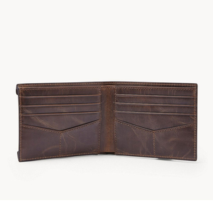 Portefeuille en cuir véritable mince de haute qualité pour hommes luxe classique et durable avec fermeture ouverte OEM ODM derniers nouveaux portefeuilles courts - Product Image 2