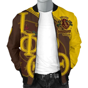 Chaqueta Universitaria de Satén Iota Phi Theta 1963, Chaqueta Bomber Bordada de Fraternidad Universitaria Griega, Prenda Exterior Premium para Hombre - Product Image 4
