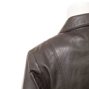 แจ็คเก็ตหนังแฟชั่นผู้หญิงสำหรับฤดูหนาวและฤดูใบไม้ร่วง / แจ็คเก็ตหนังแฟชั่นผู้หญิงดีไซน์หลายกระเป๋า - Product Image 4