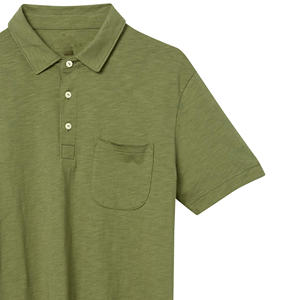 Alta calidad 100% algodón hombres para Polo venta al por mayor de talla grande transpirable patrón sólido impreso técnica ropa Casual - Product Image 5