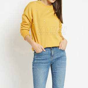 Sudadera con cuello redondo para mujer, jersey con logotipo personalizado, sudadera con estampado personalizado para mujer a la venta - Product Image 6