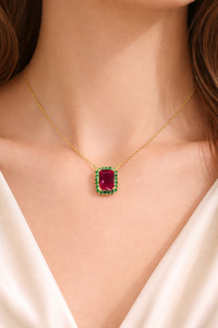 สร้อยคอเงินแท้ 925 รูปทรงแปดเหลี่ยมประดับเพชรสำหรับผู้หญิง - ของขวัญวันครบรอบสำหรับเธอ - ของขวัญวันเกิด - Product Image 6