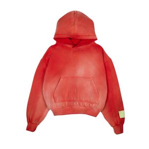 Sudadera con Capucha Personalizada OEM ODM para Hombre, 100% Algodón, Invierno, Tinte Liso, Lavado Desteñido, Estilo Urbano, Corte Regular, Etiqueta Privada B2B - Product Image 1