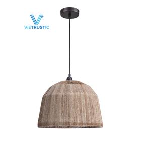 Producto de venta superior, lámparas de pantalla tejidas con cáscara de maíz de yute de bambú, decoración del hogar, diseño personalizado sostenible para organización de café en casa - Product Image 2