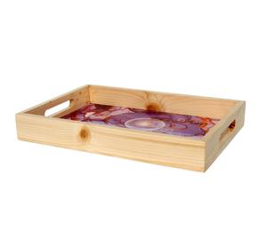 Home Kitchen Table Accessories Natural Wooden <b>Dinner</b> <b>Tray</b> for Sale <b>Tray</b> Luxury Wooden Serving Use Manufacturer Best Supply - Product Image 4