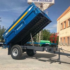 Totalmente aprobado CE UE Nuevo 7x14 Farm Dump Semi Trailer 4 'High Side para Tractor Gear y Motor Incluido Farm Trailer para la venta - Product Image 1