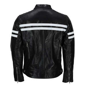 Veste de moto en cuir véritable pour la conduite Veste unisexe Top de haute qualité pour hommes imperméable à l'eau Moto et course automobile - Product Image 2