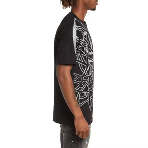 2025 hombres 100% poliéster sublimación ropa deportiva camiseta personalizada impresa suelta ajuste 100% algodón sublimación camiseta - Product Image 5