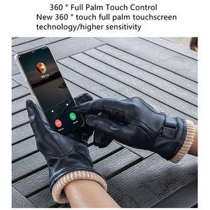 Gants en cuir pour moto, imperméables, pour hommes, motocross, gants thermiques d'hiver pour la conduite en VTT, sports, conduite, gants complets - Product Image 2