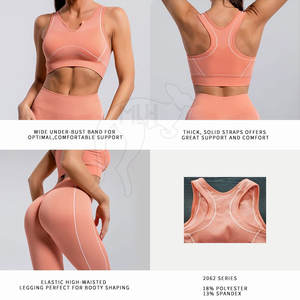 Conjunto de Yoga para Mujer, Alta Calidad, Spandex/Poliéster, Transpirable, Secado Rápido, Ecológico, Precio al por Mayor - Product Image 6