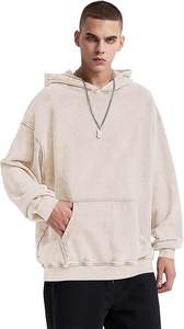 Sudadera con Capucha de Felpa Lavada al Ácido Personalizada, 100% Algodón, Talla Grande para Hombre, Secado Rápido, Transpirable y Ecológica - Product Image 3