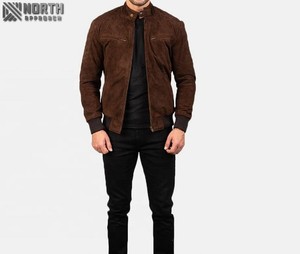 MOQ bajo, precios al por mayor, chaquetas de cuero de vaca en relieve con textura de cocodrilo a la moda para hombre, chaqueta de camionero personalizada Oem 2025 - Product Image 4