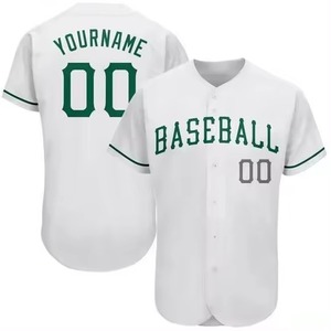 Vente en gros Unisexe 100% Polyester Rayé Baseball Jersey Uniforme Logo Personnalisé Imprimé Sportswear Chemises Ensembles Plus La Taille Option - Product Image 4