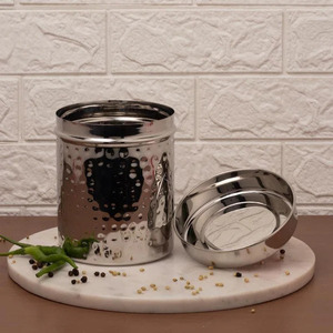 Pot de stockage en acier inoxydable de qualité supérieure Pot de stockage en acier inoxydable élégant et durable pour une fraîcheur durable - Product Image 3