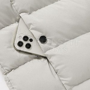 Veste matelassée d'hiver pour hommes avec logo personnalisé en gros en polyester imperméable pour l'extérieur - Product Image 4