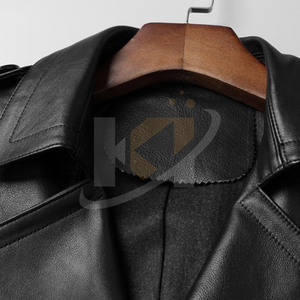 เสื้อโค้ทยาวหนังเสื้อโค้ทยาวดีไซน์แบบกำหนดเอง - Product Image 6
