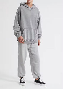 Sweat à capuche surdimensionné et lavé à la cire pour hommes de haute qualité 100% coton style pull par les fabricants - Product Image 3