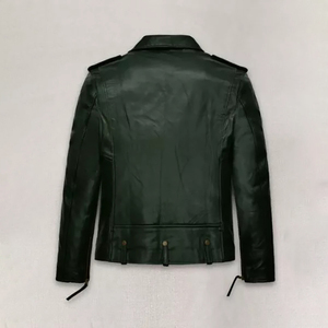 Veste en cuir hommes célébrité en cuir véritable élégant Biker veste de haute qualité personnalisé brodé flambant neuf 2025 vestes - Product Image 2