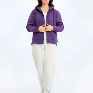 Sudadera con Capucha y Cremallera para Mujer, Calidad Superior, Diseño Clásico, Logotipo Frontal Personalizado, OEM, Ropa Casual de Invierno - Product Image 6