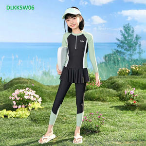 Haute qualité femmes 2 pièces ensemble Micro solide maillots de bain Micro soutien-gorge Nylon-Spandex imperméable séchage rapide 4 sens extensible jupe avant OEM - Product Image 2