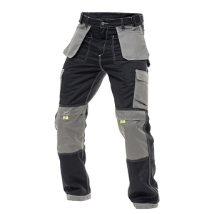 Pantalones de trabajo de cintura media ligeros Unisex personalizados varios colores al aire libre Casual impermeable Cargo bolsillos laterales ropa de seguridad pesada - Product Image 1