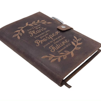 Plans and Prosper A5 Carnet personnalisé personnalisable fait à la main Vintage Brown Designer Couverture en cuir Fermeture à pression Rechargeable
