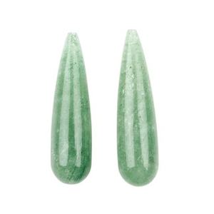 Boucles d'oreilles en quartz hydro cerise verte 9x30mm Briolette en forme de goutte lisse hautement polie calibrée Fourniture directe de pierres précieuses en vrac - Product Image 3