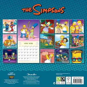 Calendario de Escritorio de Los Simpson 2026, Planificador de Papel con Funciones de Reloj para Uso en Oficina - Product Image 4